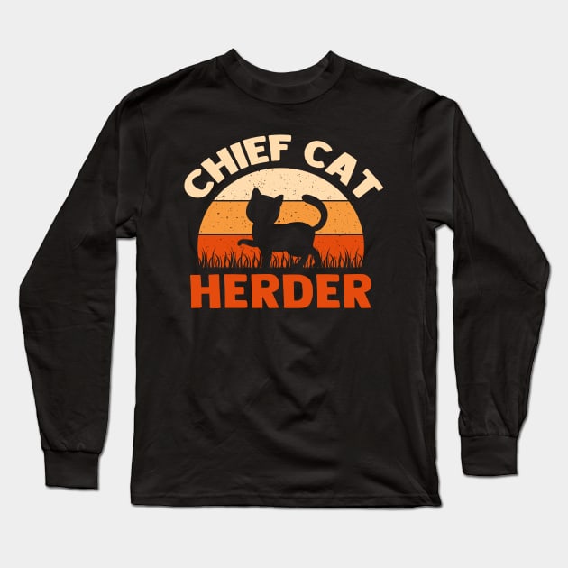 Chief Cat Herder Long Sleeve T-Shirt by TheDesignDepot